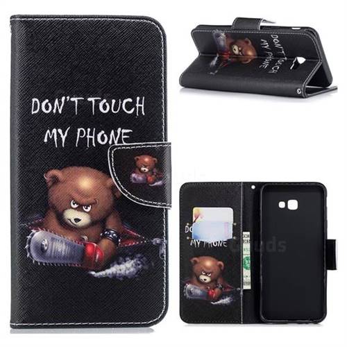 Chainsaw Bear Leather Wallet Case for Samsung Galaxy J4 Plus(6.0 inch)