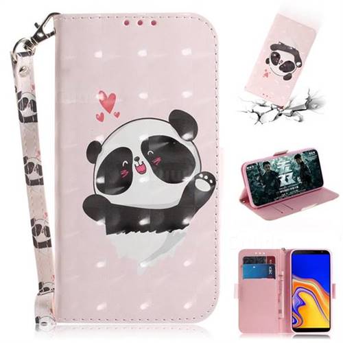 Heart Cat 3D Painted Leather Wallet Phone Case for Samsung Galaxy J4 Plus(6.0 inch)