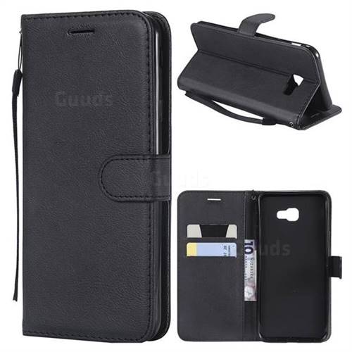 Retro Greek Classic Smooth PU Leather Wallet Phone Case for Samsung Galaxy J4 Plus(6.0 inch) - Black
