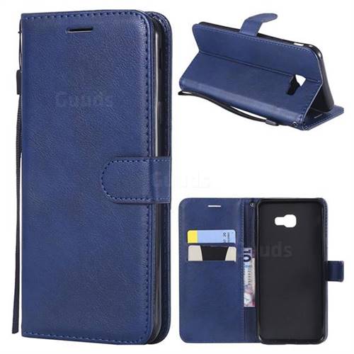 Retro Greek Classic Smooth PU Leather Wallet Phone Case for Samsung Galaxy J4 Plus(6.0 inch) - Blue
