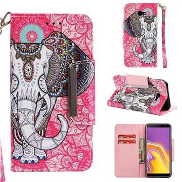 Totem Jumbo Big Metal Buckle PU Leather Wallet Phone Case for Samsung Galaxy J4 Plus(6.0 inch)
