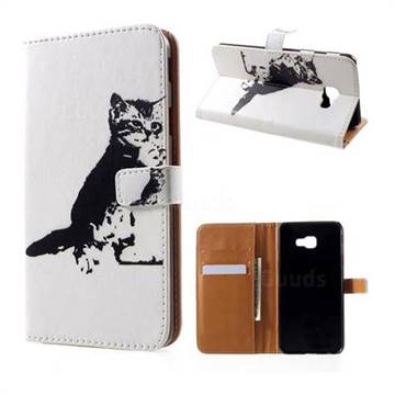 Cute Cat Leather Wallet Case for Samsung Galaxy J4 Plus(6.0 inch)