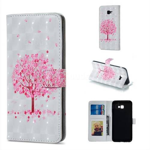 Sakura Flower Tree 3D Painted Leather Phone Wallet Case for Samsung Galaxy J4 Plus(6.0 inch)