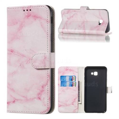 Pink Marble PU Leather Wallet Case for Samsung Galaxy J4 Plus(6.0 inch)