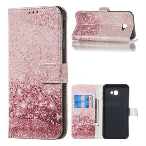 Glittering Rose Gold PU Leather Wallet Case for Samsung Galaxy J4 Plus(6.0 inch)