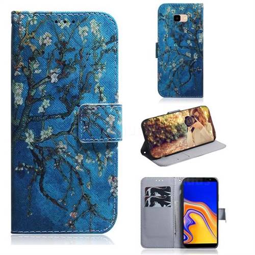 Apricot Tree PU Leather Wallet Case for Samsung Galaxy J4 Plus(6.0 inch)