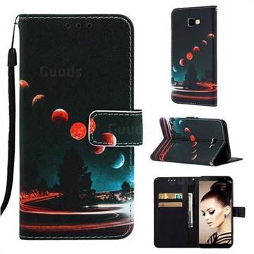 Wandering Earth Matte Leather Wallet Phone Case for Samsung Galaxy J4 Plus(6.0 inch)