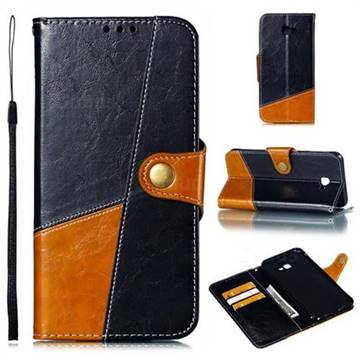 Retro Magnetic Stitching Wallet Flip Cover for Samsung Galaxy J4 Plus(6.0 inch) - Black