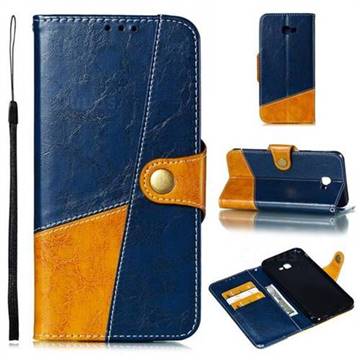 Retro Magnetic Stitching Wallet Flip Cover for Samsung Galaxy J4 Plus(6.0 inch) - Blue