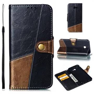 Retro Magnetic Stitching Wallet Flip Cover for Samsung Galaxy J4 Plus(6.0 inch) - Dark Gray