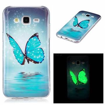 Butterfly Noctilucent Soft TPU Back Cover for Samsung Galaxy J5 J500
