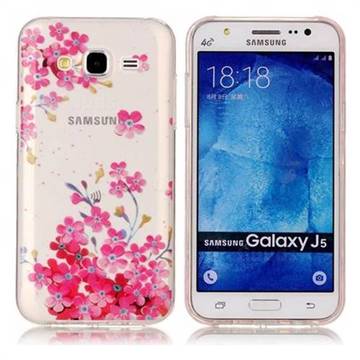 Plum Blossom Bloom Super Clear Soft TPU Back Cover for Samsung Galaxy J5 2015 J500