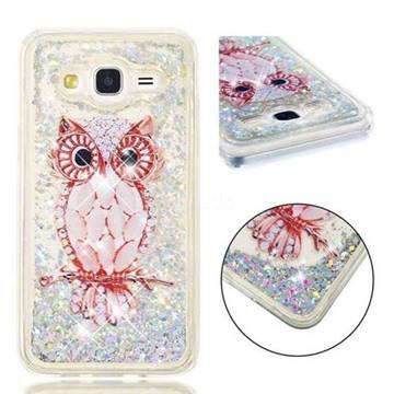 Seashell Owl Dynamic Liquid Glitter Quicksand Soft TPU Case for Samsung Galaxy J5 2015 J500
