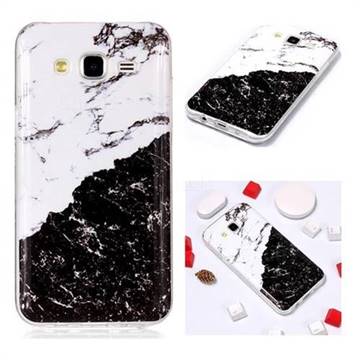 Black and White Soft TPU Marble Pattern Phone Case for Samsung Galaxy J5 2015 J500