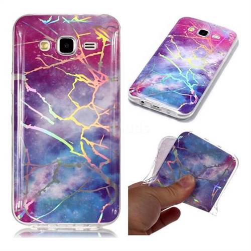 Dream Sky Marble Pattern Bright Color Laser Soft TPU Case for Samsung Galaxy J5 2015 J500