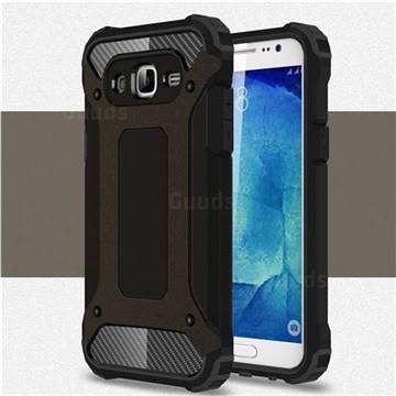 King Kong Armor Premium Shockproof Dual Layer Rugged Hard Cover for Samsung Galaxy J5 2015 J500 - Black Gold