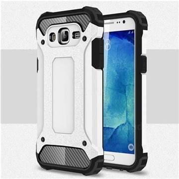 King Kong Armor Premium Shockproof Dual Layer Rugged Hard Cover for Samsung Galaxy J5 2015 J500 - White