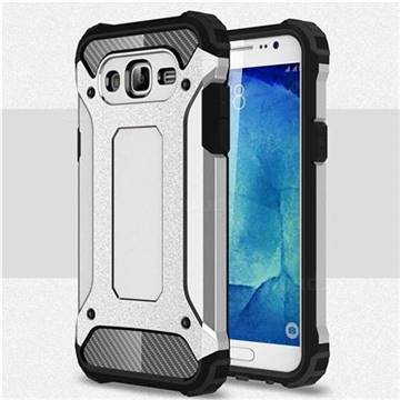 King Kong Armor Premium Shockproof Dual Layer Rugged Hard Cover for Samsung Galaxy J5 2015 J500 - Technology Silver