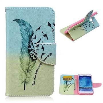 Feather Bird Leather Wallet Case for Samsung Galaxy J5 J500F J500G J500M