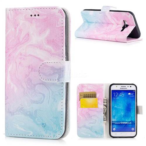 Pink Green Marble PU Leather Wallet Case for Samsung Galaxy J5 2015 J500
