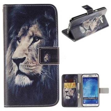 Lion Face PU Leather Wallet Case for Samsung Galaxy J5 2015 J500