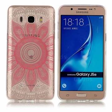 Pink Mandala Super Clear Soft TPU Back Cover for Samsung Galaxy J5 2016 J510