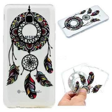 Feather Black Wind Chimes Super Clear Soft TPU Back Cover for Samsung Galaxy J5 2016 J510