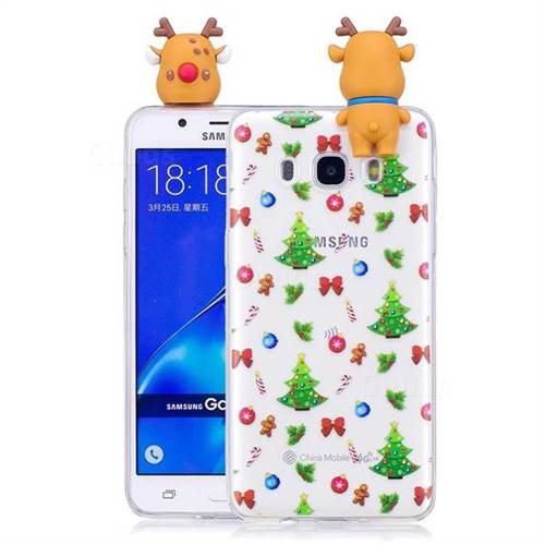 Christmas Bow Soft 3D Climbing Doll Soft Case for Samsung Galaxy J5 2016 J510