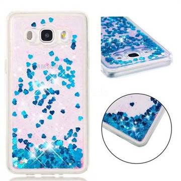 Dynamic Liquid Glitter Quicksand Sequins TPU Phone Case for Samsung Galaxy J5 2016 J510 - Blue