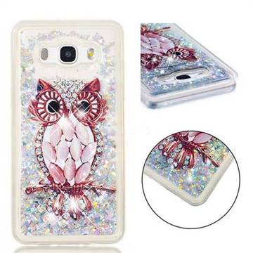 Seashell Owl Dynamic Liquid Glitter Quicksand Soft TPU Case for Samsung Galaxy J5 2016 J510