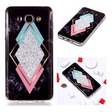 Black Diamond Soft TPU Marble Pattern Phone Case for Samsung Galaxy J5 2016 J510