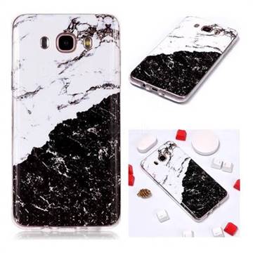 Black and White Soft TPU Marble Pattern Phone Case for Samsung Galaxy J5 2016 J510