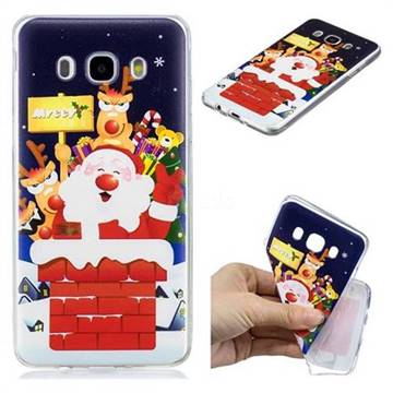 Merry Christmas Xmas Super Clear Soft TPU Back Cover for Samsung Galaxy J5 2016 J510