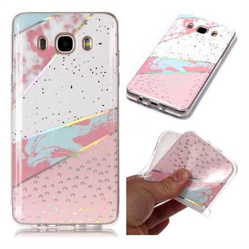 Matching Color Marble Pattern Bright Color Laser Soft TPU Case for Samsung Galaxy J5 2016 J510