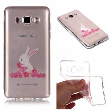 Cherry Blossom Rabbit Super Clear Soft TPU Back Cover for Samsung Galaxy J5 2016 J510