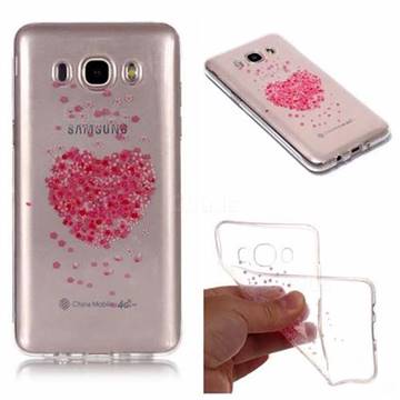 Heart Cherry Blossoms Super Clear Soft TPU Back Cover for Samsung Galaxy J5 2016 J510