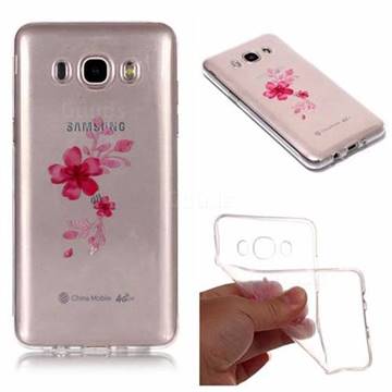 Red Cherry Blossom Super Clear Soft TPU Back Cover for Samsung Galaxy J5 2016 J510
