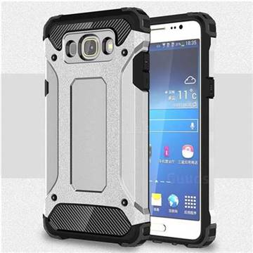 King Kong Armor Premium Shockproof Dual Layer Rugged Hard Cover for Samsung Galaxy J5 2016 J510 - Technology Silver
