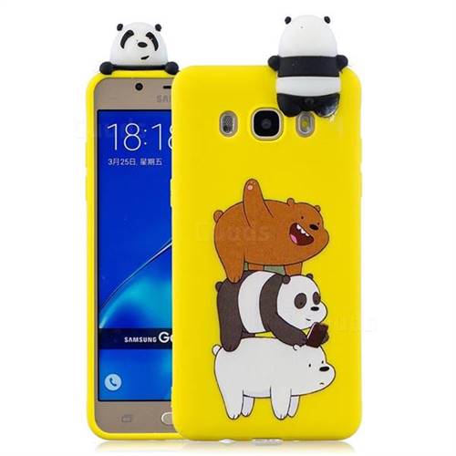 Striped Bear Soft 3D Climbing Doll Soft Case for Samsung Galaxy J5 2016 J510