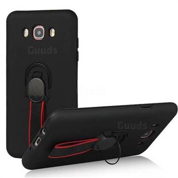 Raytheon Multi-function Ribbon Stand Back Cover for Samsung Galaxy J5 2016 J510 - Black