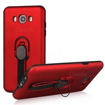 Raytheon Multi-function Ribbon Stand Back Cover for Samsung Galaxy J5 2016 J510 - Red