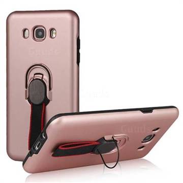 Raytheon Multi-function Ribbon Stand Back Cover for Samsung Galaxy J5 2016 J510 - Rose Gold