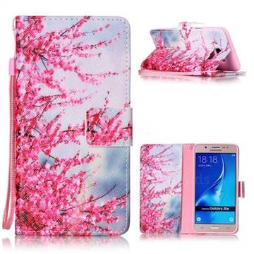 Plum Flower Leather Wallet Phone Case for Samsung Galaxy J5 2016 J510