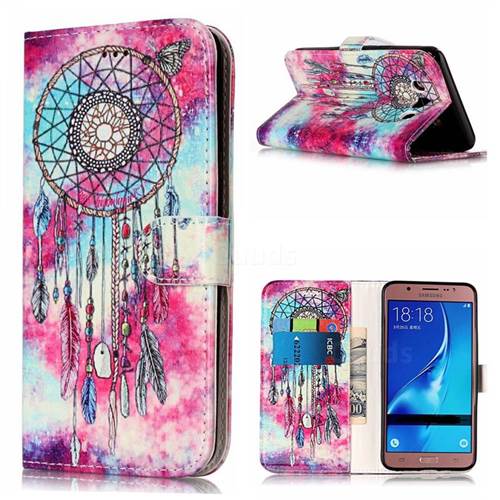 Butterfly Chimes PU Leather Wallet Case for Samsung Galaxy J5 2016 J510