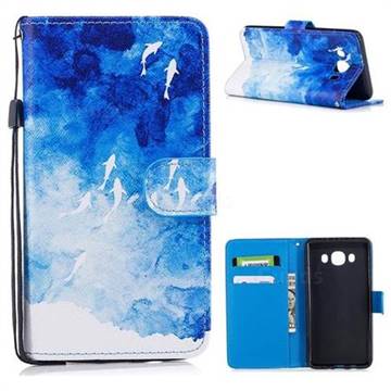 Dolphin Sea PU Leather Wallet Case for Samsung Galaxy J5 2016 J510