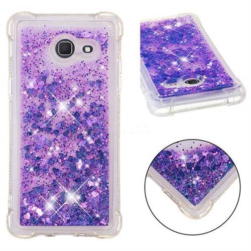 Dynamic Liquid Glitter Sand Quicksand Star TPU Case for Samsung Galaxy J5 2017 US Edition - Purple