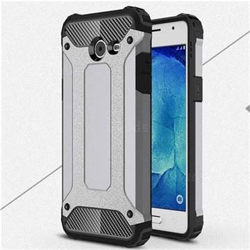 King Kong Armor Premium Shockproof Dual Layer Rugged Hard Cover for Samsung Galaxy J5 2017 US Edition - Silver Grey