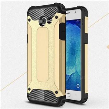 King Kong Armor Premium Shockproof Dual Layer Rugged Hard Cover for Samsung Galaxy J5 2017 US Edition - Champagne Gold