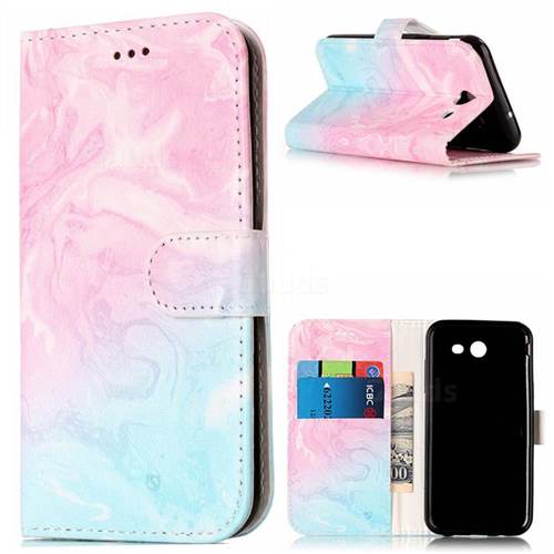 Pink Green Marble PU Leather Wallet Case for Samsung Galaxy J5 2017 J5 US Edition