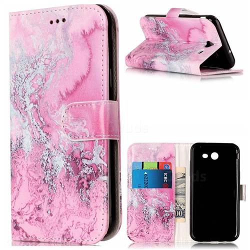 Pink Seawater PU Leather Wallet Case for Samsung Galaxy J5 2017 J5 US Edition